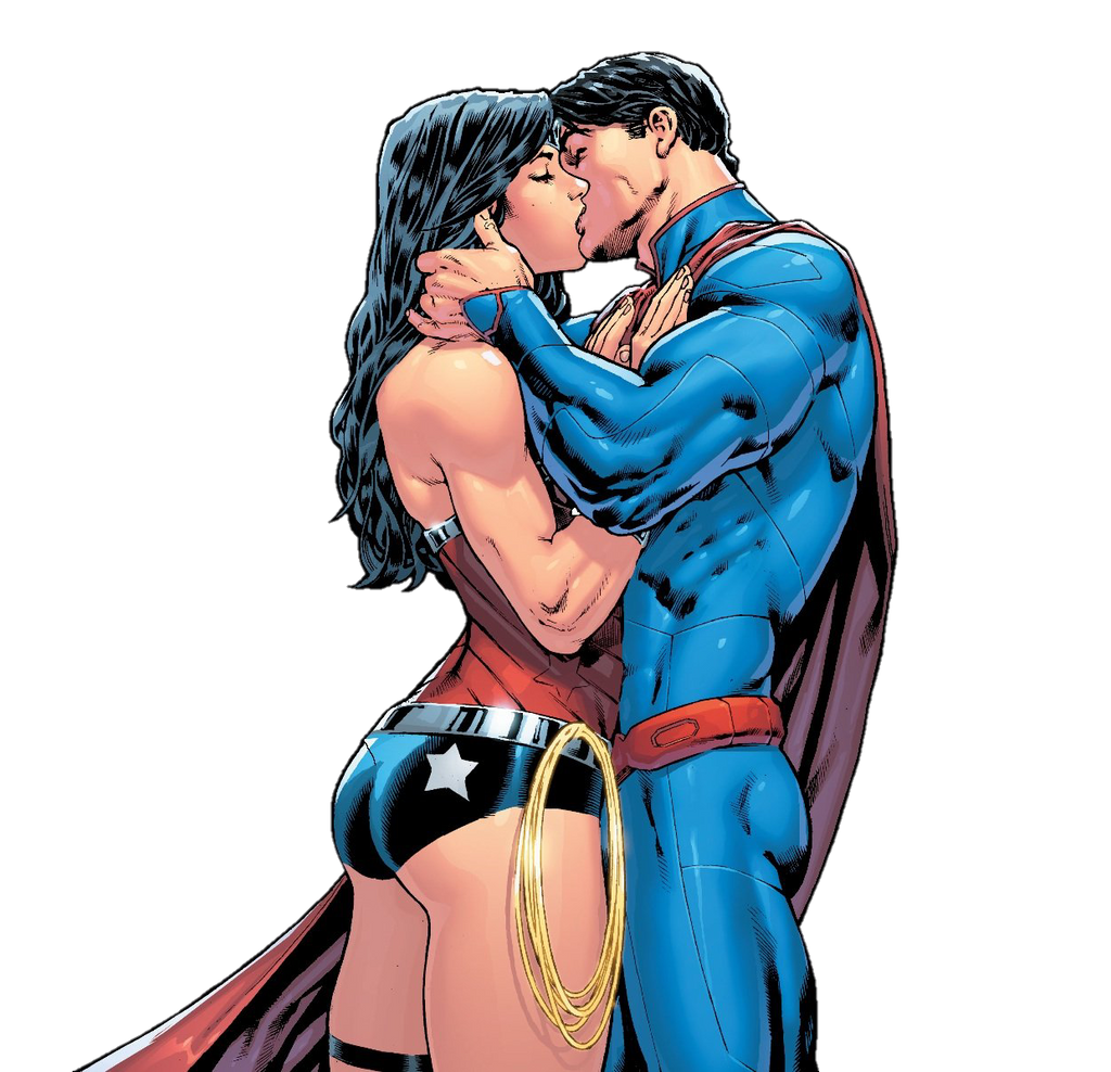 New 52 superman and wonder woman kissing