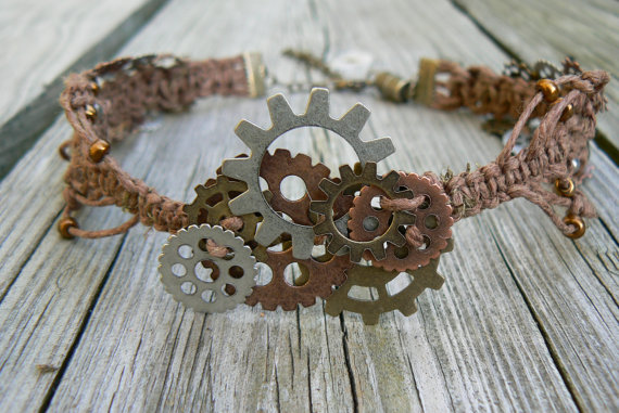 Day Dream-Steampunk Macrame Necklace/Choker