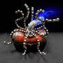 Light-Up Metal Steampunk Octopus Sculpture