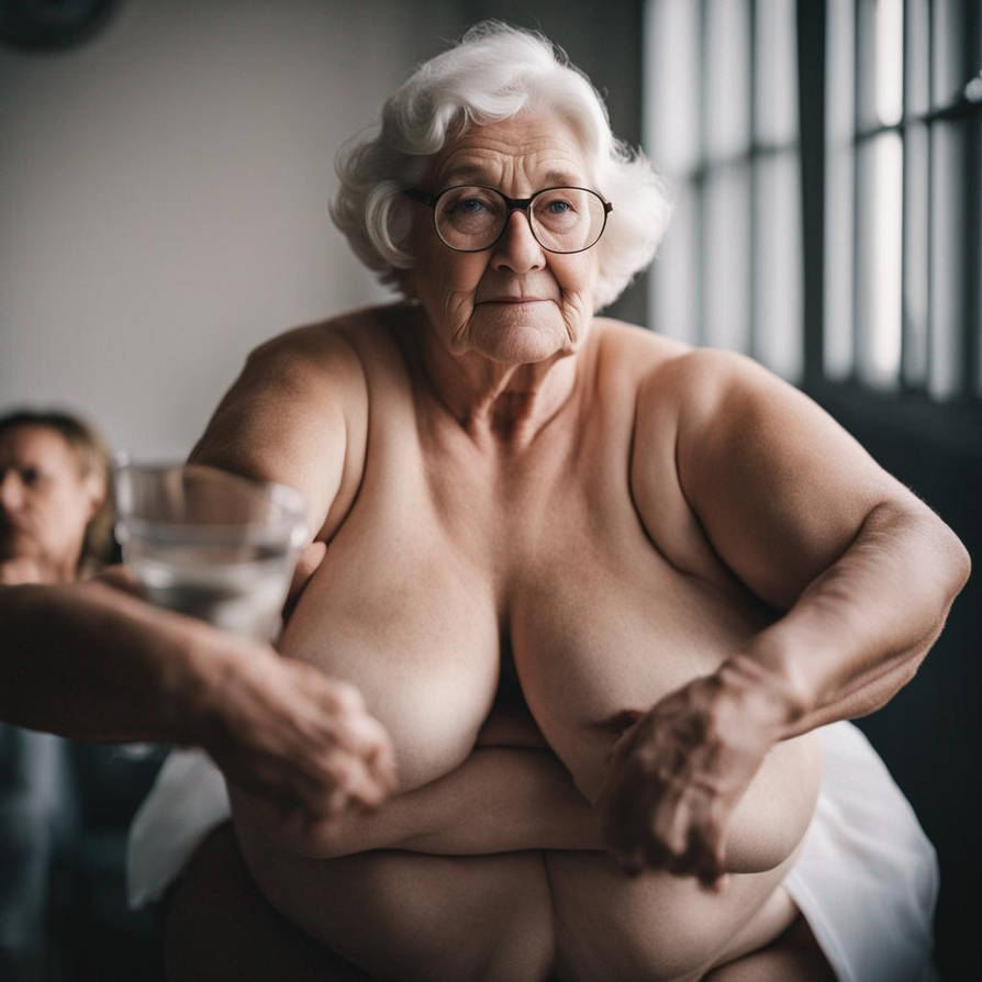 very fat granny nude