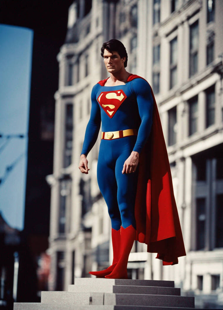 Christopher Reeve Posing as Superman by creedjos on DeviantArt