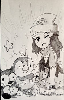 Dawn and Piplup