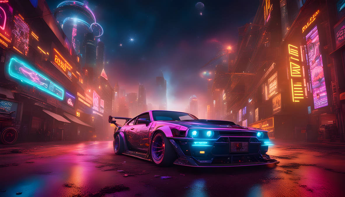 Cyber Punk Race Car 3 by ZinnKromatografix on DeviantArt