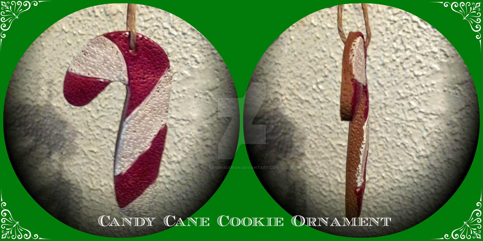 Candy Cane Cookie Ornament