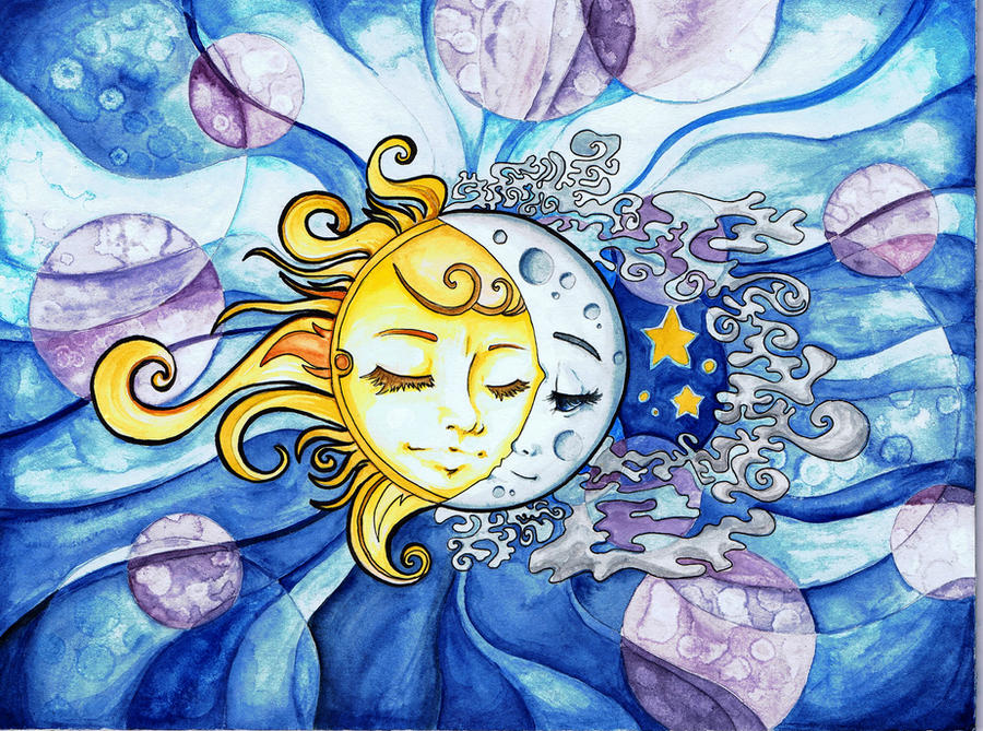 Sun and Moon by starwoodarts