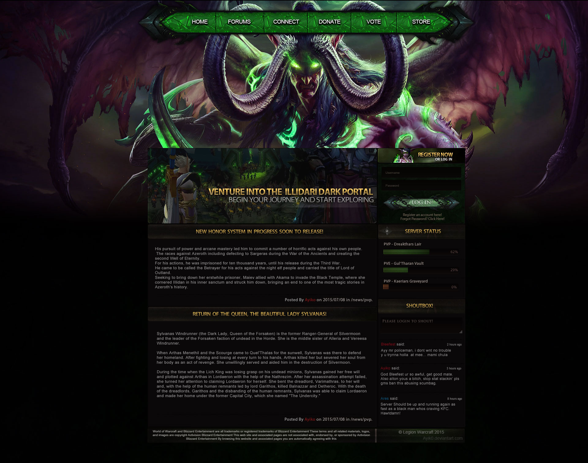 World of Warcraft - Legion Private Server Design by Ayik0 on DeviantArt
