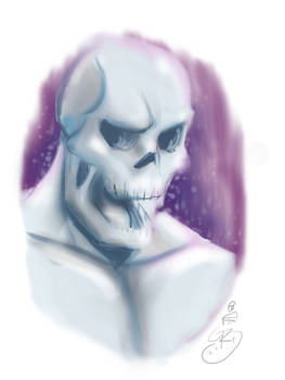 Skull sketch on iPad 