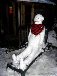 Hugo the reclining snowman