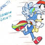 Sonic and Rainbow Dash