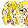 Gold Sonic and Golden Rainbow Dash