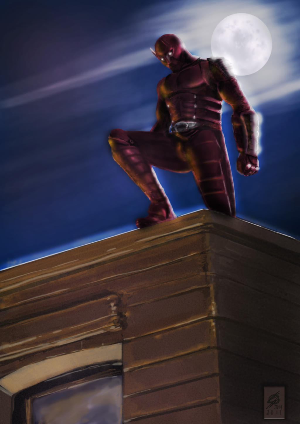 Daredevil Comic Rooftops DareDevil Roof top (flat) by Gazhammer on DeviantArt