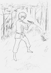 Forest tales p.5 Holding a sword