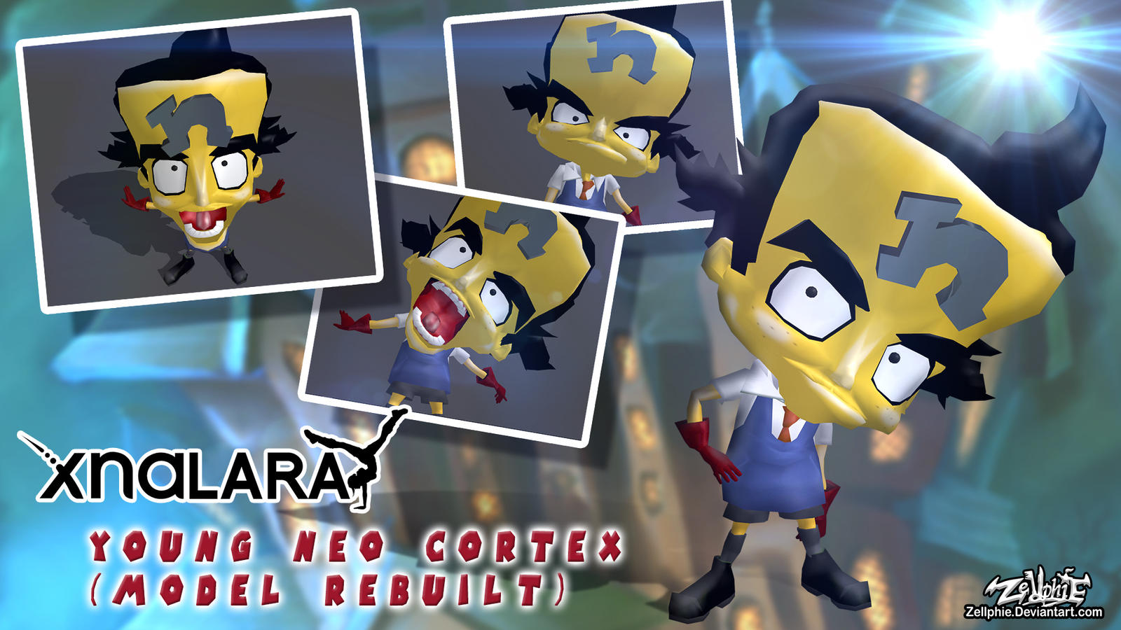 Neo Cortex Build CRASH B- Young Neo Cortex (Model Rebuilt) XNA/XPS by Zellphie on DeviantArt