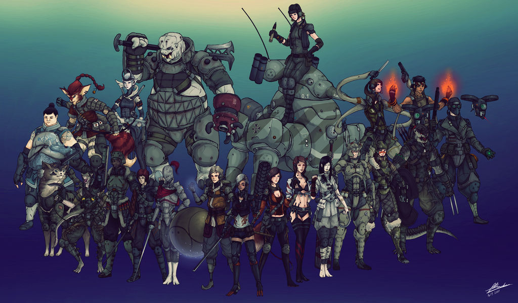 Mercenaries group photo by Blits-Koalakatto on DeviantArt
