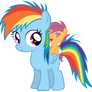 Baby Scootaloo and Filly Rainbow Dash