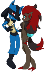 Lucario and Zoroark