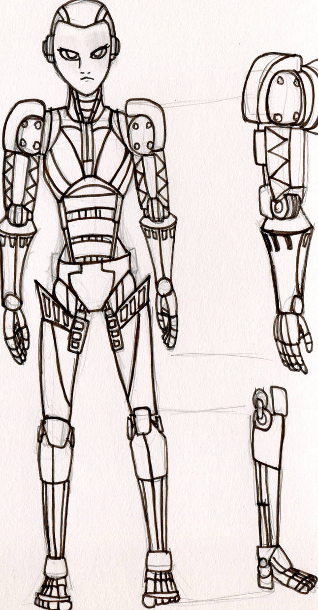 Drawing Female Android Female Android design by christheZfighter on DeviantArt
