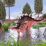 Kentrosaurus Prehistoric Scene - Pair