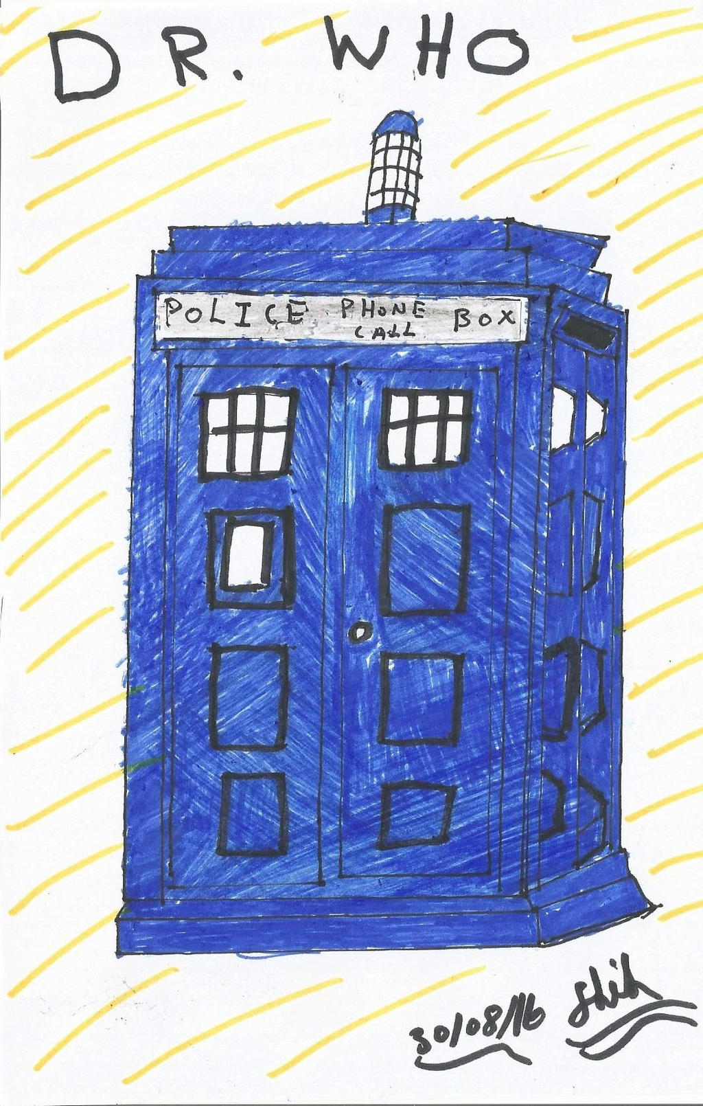 Tardis Drawing First Tardis Drawing No.1 by Lord-Hillsworth on DeviantArt