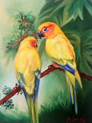 Two little parrots