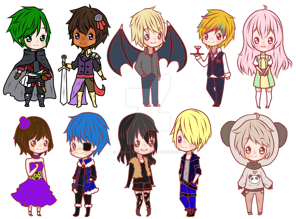 Haystack Chibi Style 1 Chibi Commission batch by Dew-of-Heaven on DeviantArt