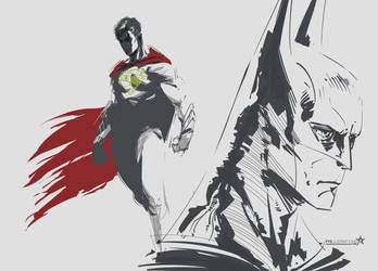 Batman Superman Sketch