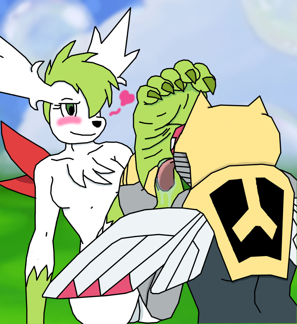 Shaymin gets licked