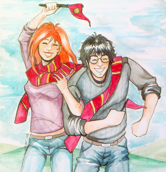 Harry and Ginny Quidditch