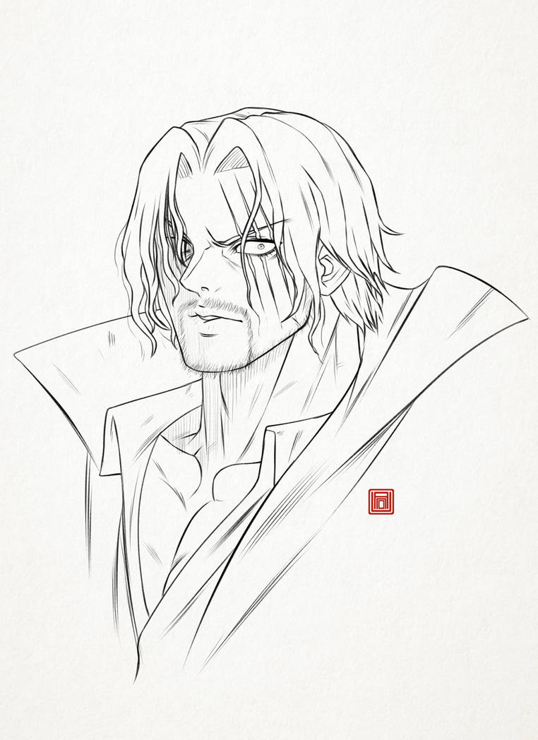 Shanks Quick Lineart by darkeyez07 on DeviantArt