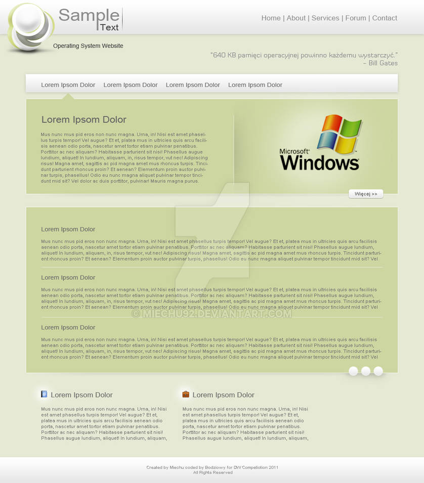 Sample Layout by Miechu92 on DeviantArt