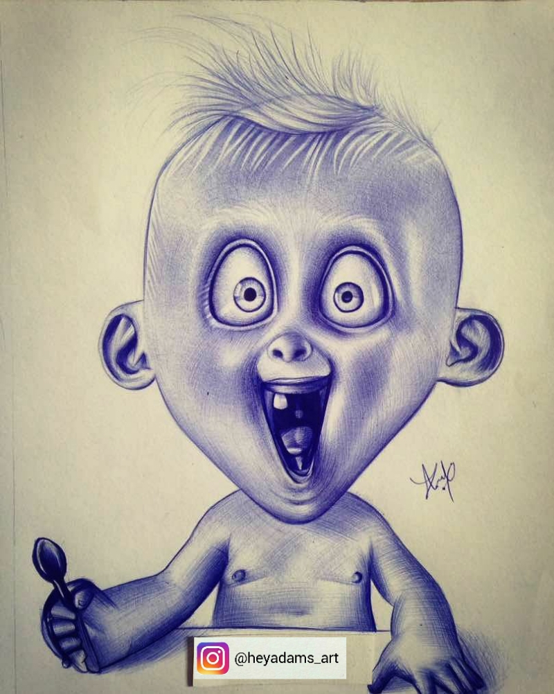 Blue pen cartoon art sketch by Harryjnradams on DeviantArt Blue pen cartoon art sketch by Harryjnradams on DeviantArt