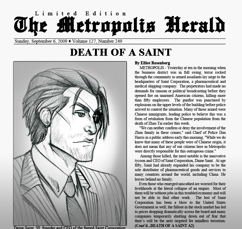 EXTRA EXTRA - DEATH OF A SAINT