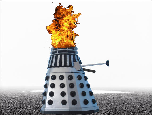 Death to the daleks burning dalek by Animedino1 on DeviantArt