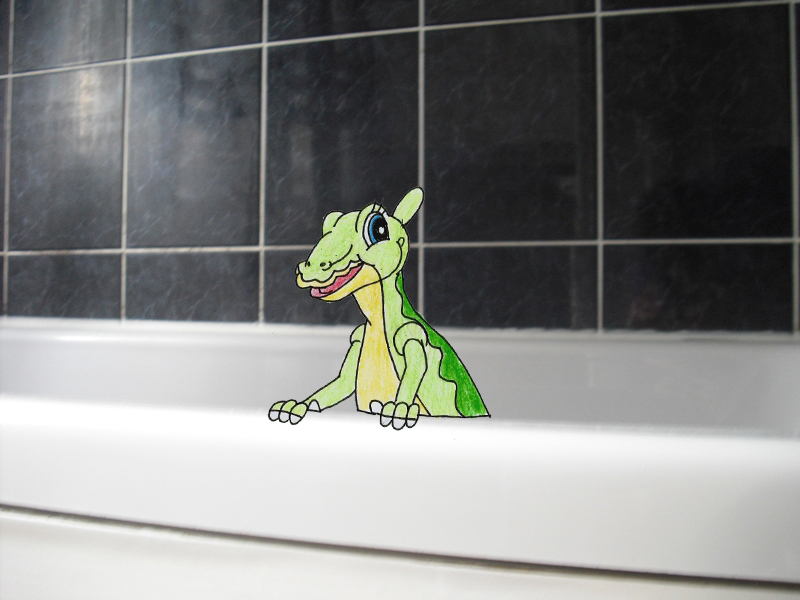 Look whose in my Bath tub!