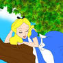 Alice barefoot in a tree