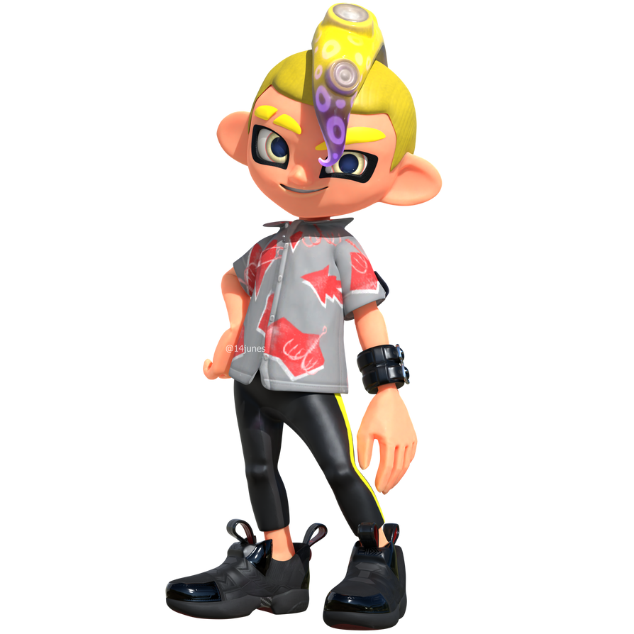 Splatoon 3 - Octoling Boy Render by 14junes on DeviantArt