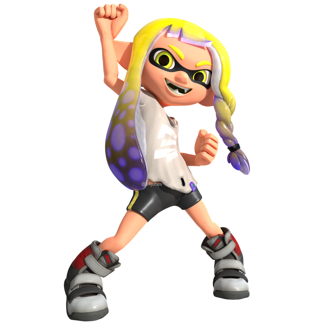 Splatoon 3 - Inkling Girl Render by 14junes on DeviantArt