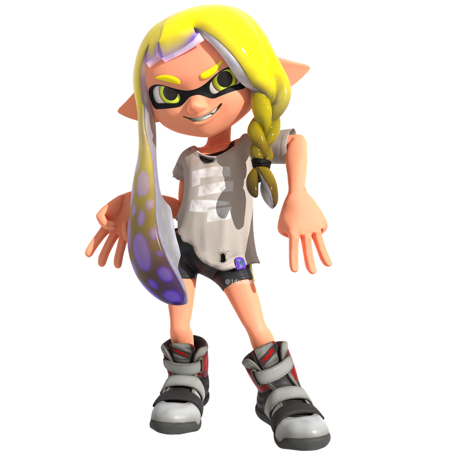 Splatoon 3 - Inkling Girl Render by 14junes on DeviantArt