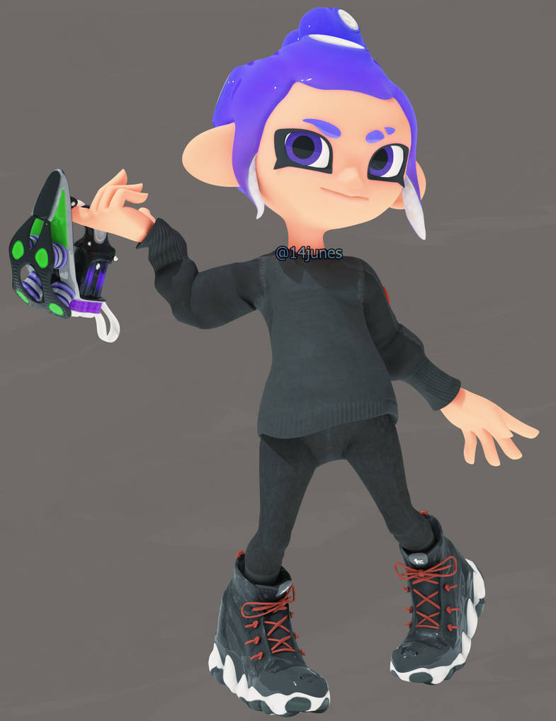 Splatoon 3 - Octoling Girl Render by 14junes on DeviantArt