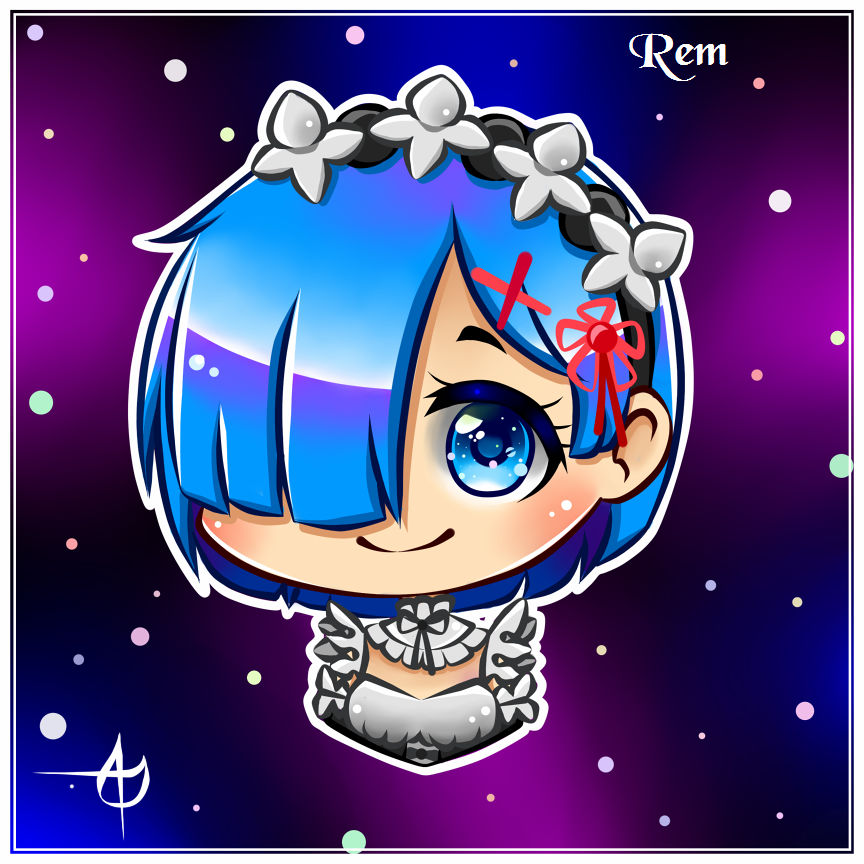 Chibi Vector Rem Chibi Rem (Re Zero) by RenzHellionArt on DeviantArt