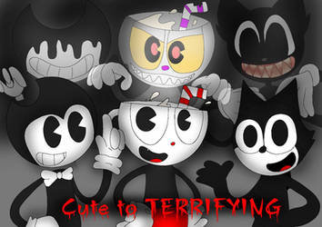 ~Cute to TERRIFYING~ (Cuphead, BATIM, Cartoon Cat)