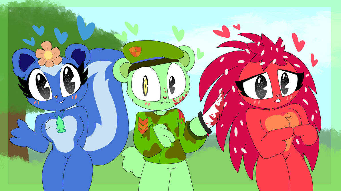 ~Petunia, Flippy and Flaky~ {Happy Tree Friends} by XTheGoodoneX on ...