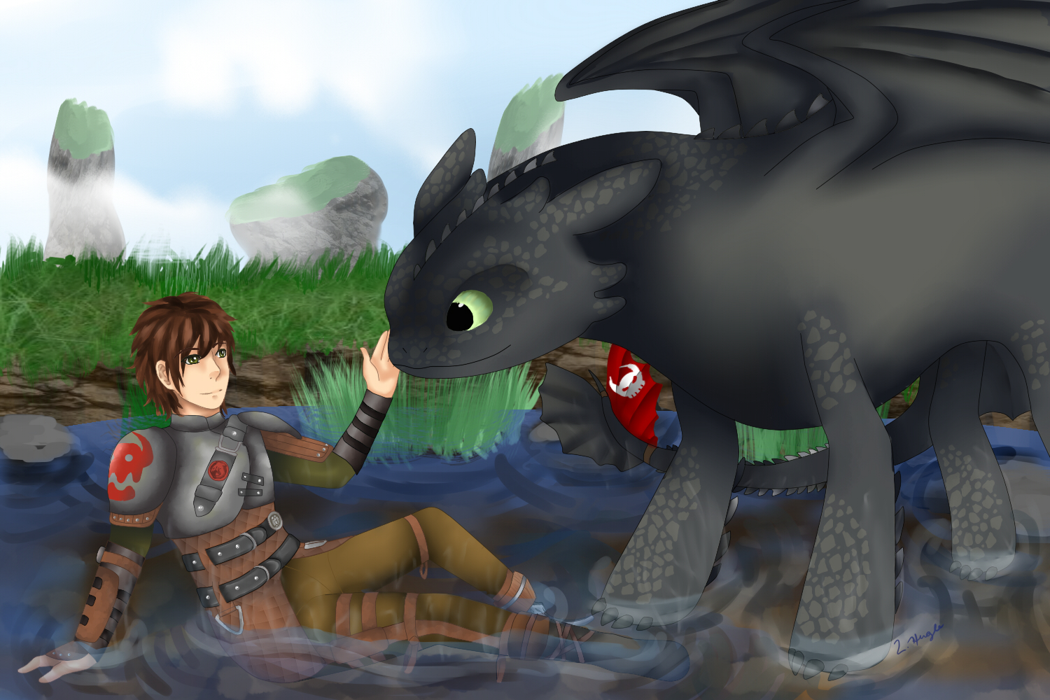 Hiccup and Toothless