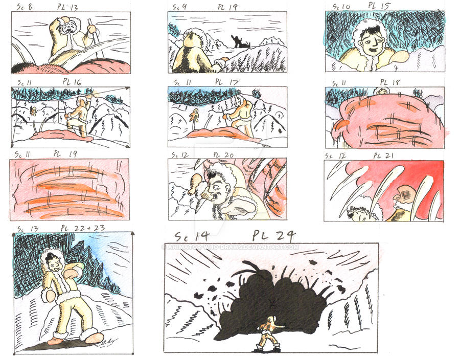 Heroic Story color storyboard examples 2