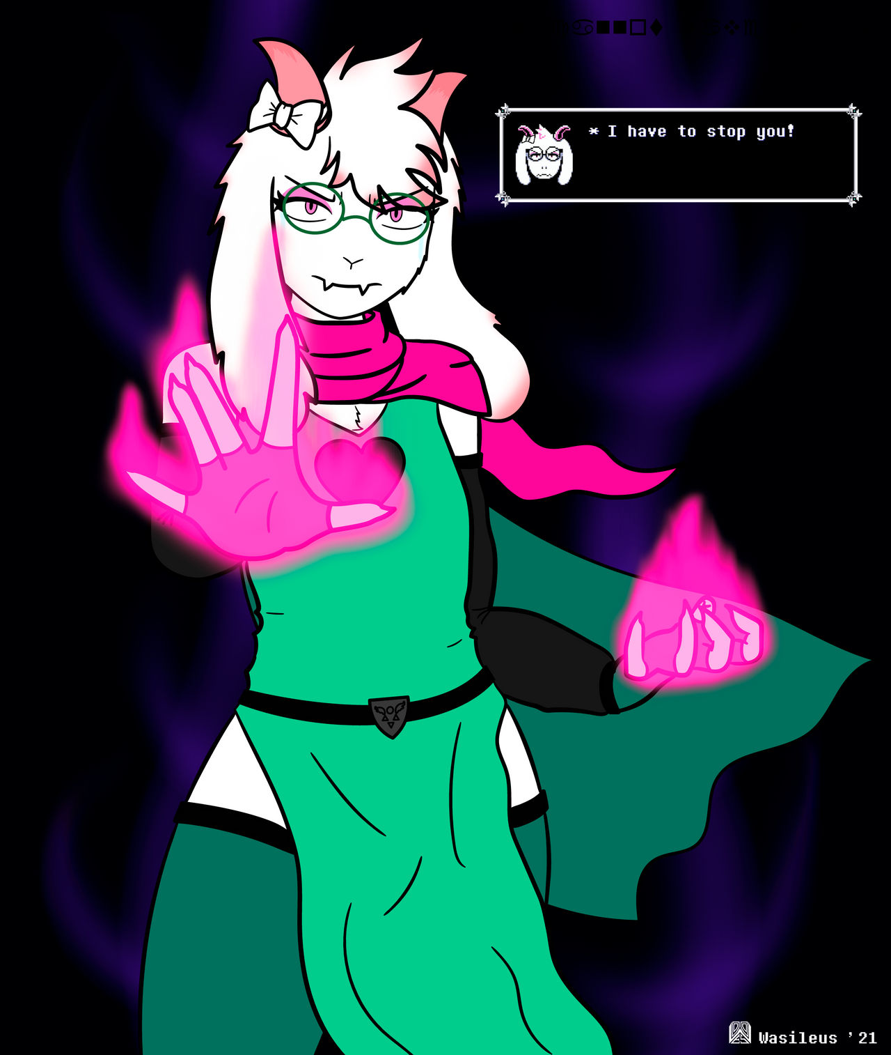 Thug Ralsei Ralsei decides to fight by Weswasi on DeviantArt