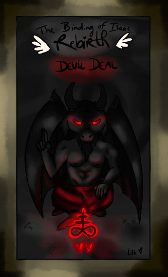 binding of isaac the devil card Tarot Poster - Baphomet The Binding of Isaac -
