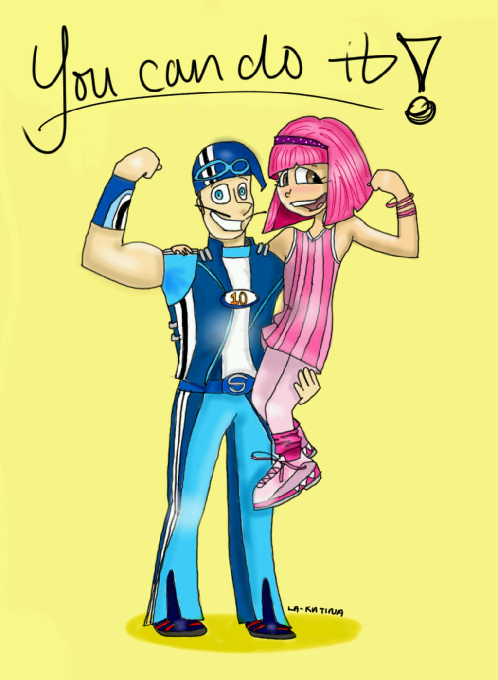 Sportacus And Stephanie Flexin By La katina On DeviantArt sportacus-and-stephanie-flexin-by-la-katina-on-deviantart