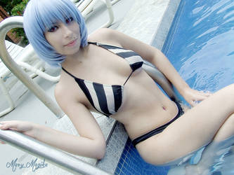 Rei Ayanami Bikini Cosplay