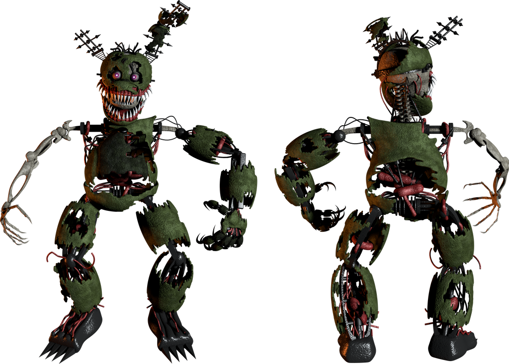 Nightmare Springtrap Full HD Front/Back by AgauresFNAF on DeviantArt
