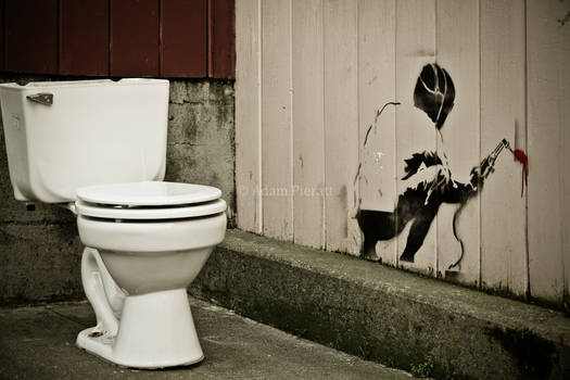 street art and a toilet